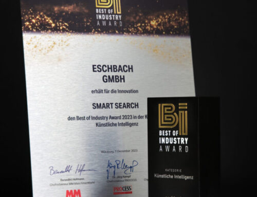 Collaborative AI project with our industry partner eschbach wins Best of Industry Award